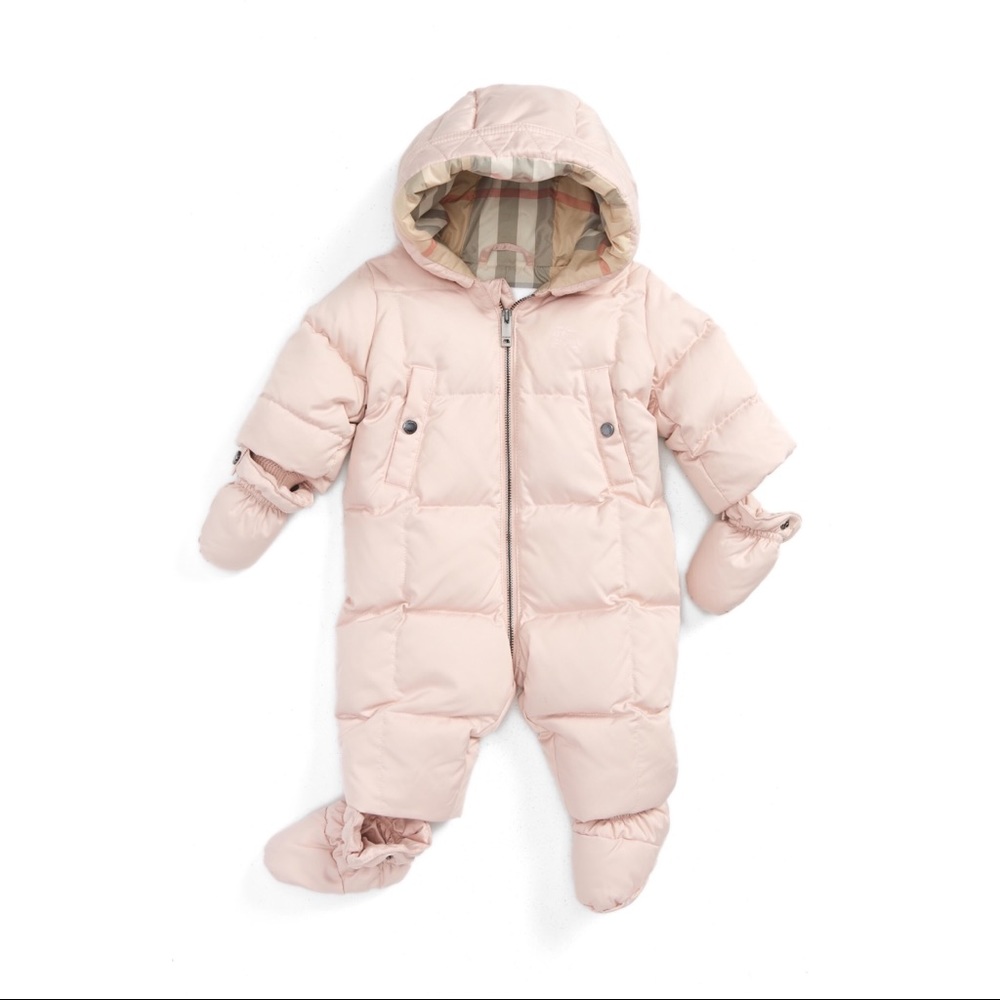 Burberry Skylar Quilted Down Snowsuit Size 12 Mo
